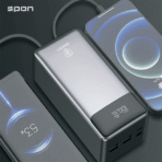 ⁦شاحن متنقل باور بانك 30000 مللي أمبير مع شاحن ايفون وتايب سي مدمج⁩ - الصورة ⁦4⁩