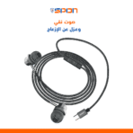 ⁦سماعة اذن سلكية تايب سي قماش ضدالقطع ماركة SPON⁩ - الصورة ⁦4⁩