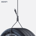 ⁦سلك شاحن USB تايب سي قماش ضد القطع SPON⁩ - الصورة ⁦3⁩